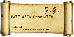 Fülöp Gracián névjegykártya